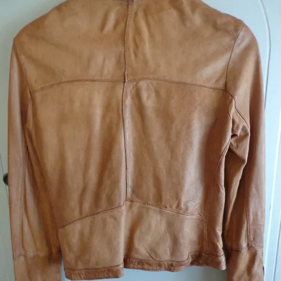 NWT Street Leathers Soft Leather Jacket S 2-Way Zip Closure